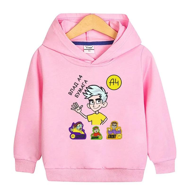 Merch A4 Boys Girls Hoodie Pullover Cartoon Children Hoodie Teen Spring Autumn New Style 4 To14 Y