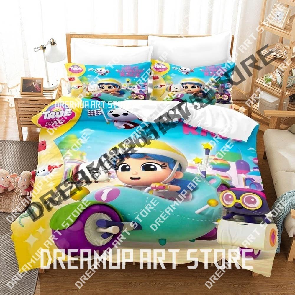 3D Print True and the Rainbow Kingdom Bedding Set Twin Queen King Full Size Duvet Cover Pillowcase Bed Boys Girls Adult