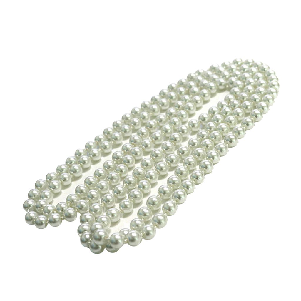 

Длинное ожерелье из искусственного жемчуга, многослойное колье, элегантные вечерние украшения 1.5m белый