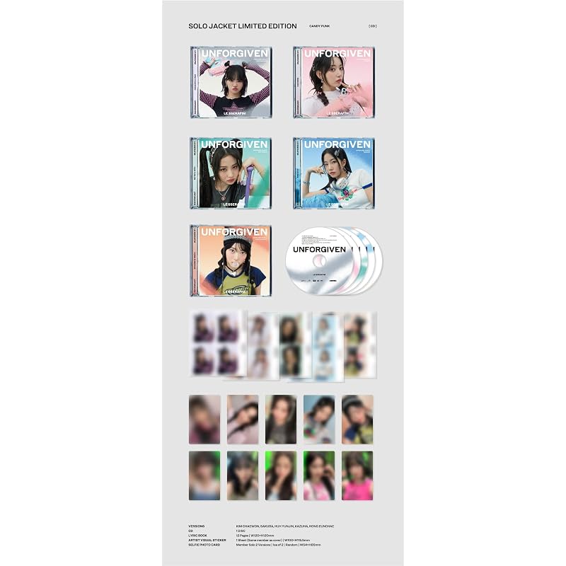 UNFORGIVEN (First Press Limited Edition Member Solo Jacket Version [KIM CHAEWON]) - LE SSERAFIM