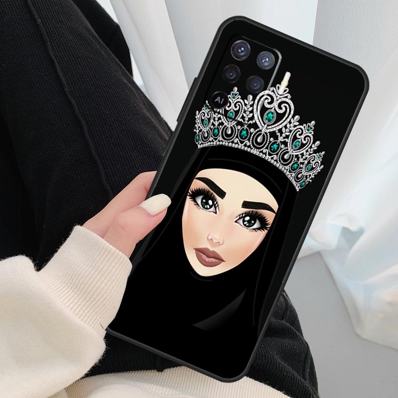 Muslim Islamic Girls Arabic Hijab Case For Oppo A18 A38 A58 A78 A98 A80 A60 A40 A96 A76 A16 A94 A74 A54 A15 A17 A57 A77 A5 Pro