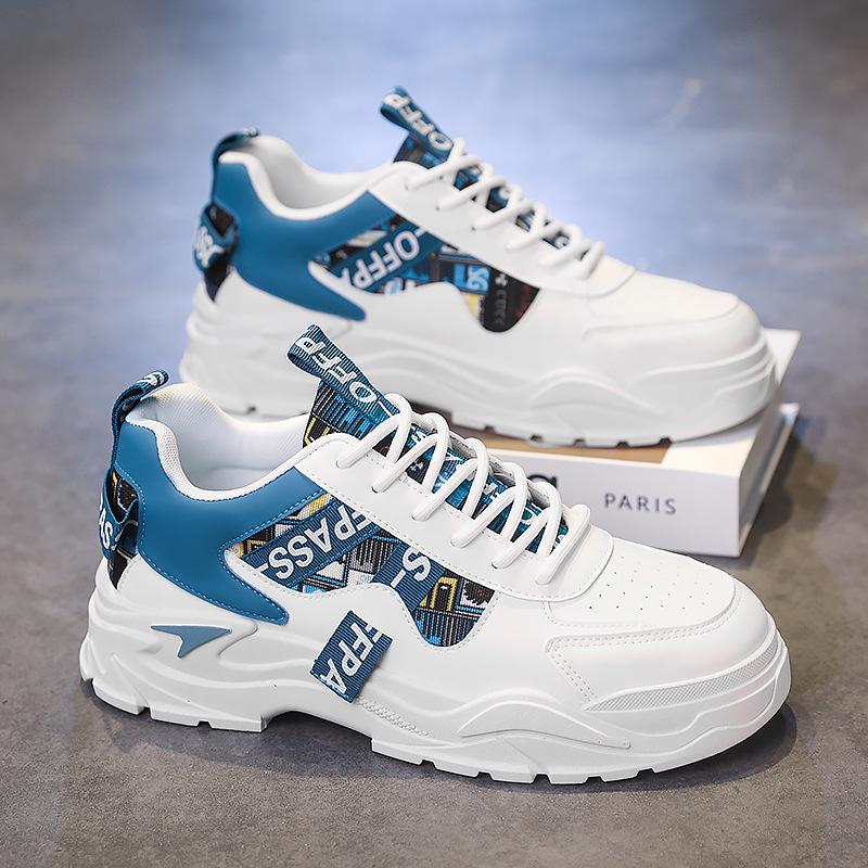 New ModelMen'S Shoes Spring Trendy Brand Versatile Student Leisure Sports Running Heightened Platform Fried Street Dad Trendy Shoes