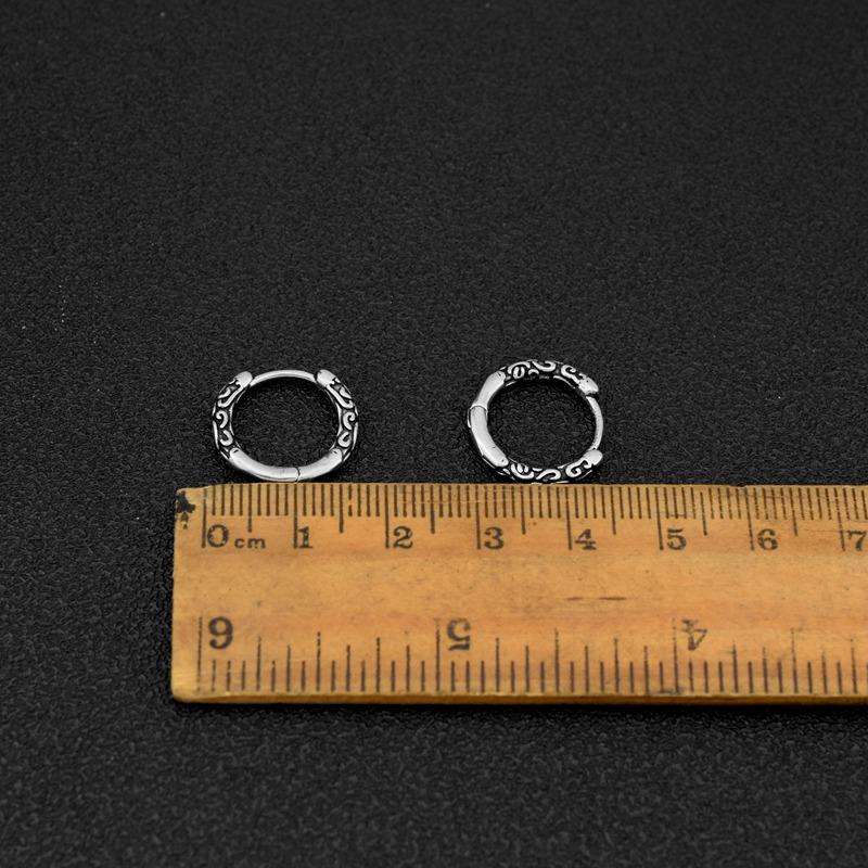 Earrings Vintage Decor Earrings Metal Earrings Personality Ear Pendant Lock Clasp Ear Pendants Hip Hop Danglers Round Earrings