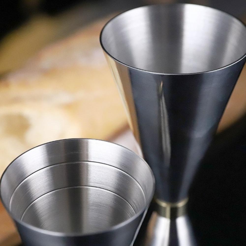 Surface Smooth Measure Cup Stainless Steel Cocktail Mixing Glass Double Head Cocktail Jigger Bar