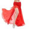 Professional Belly Dance Skirt with Elegant Wavy Hem and Single Slit for Flexible Stage Movement and Safety