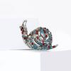 Versatile Retro Rhinestone Snail Shell Brooch - Unisex Pin for Clothing, Unique Metal Accessory