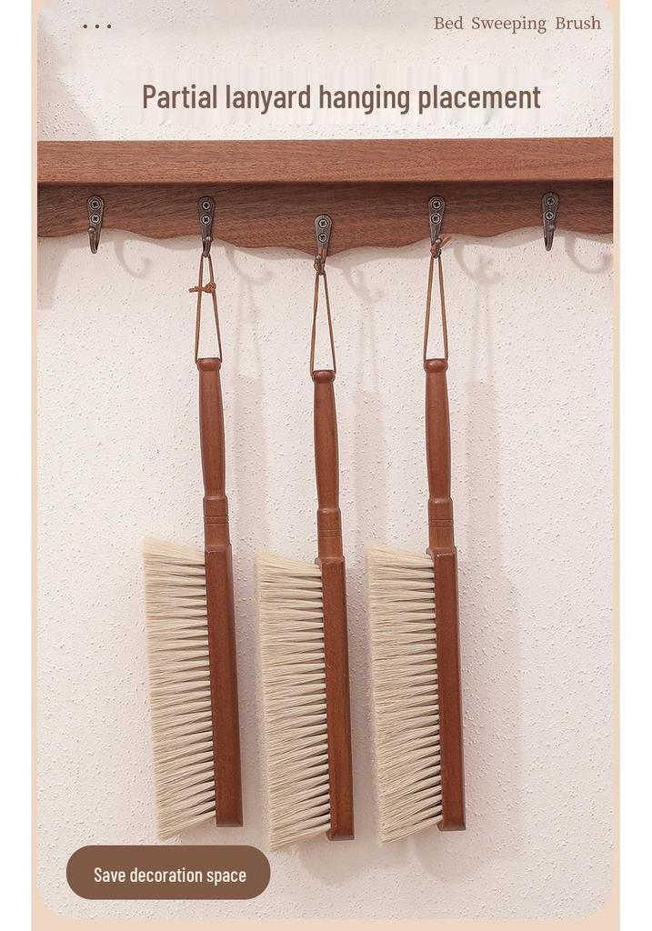 Large Soft Bristle Bed & Carpet Cleaning Brush with Long Handle