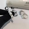 And Refined Beautiful Pearl Ring For Women Featuring Striking Geometric Shape Style And