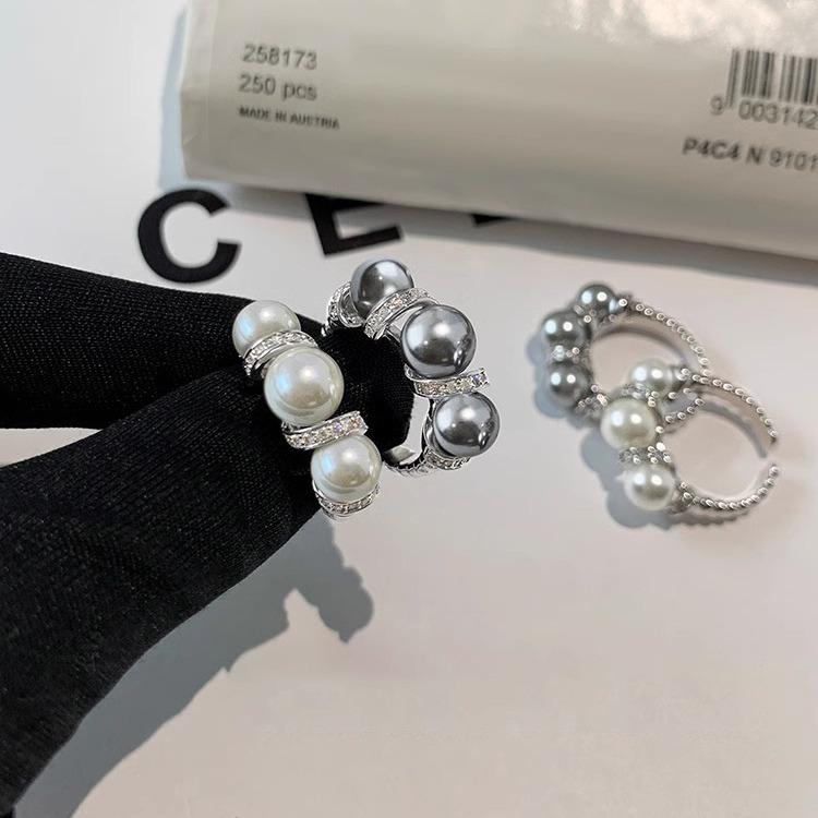 And Refined Beautiful Pearl Ring For Women Featuring Striking Geometric Shape Style And