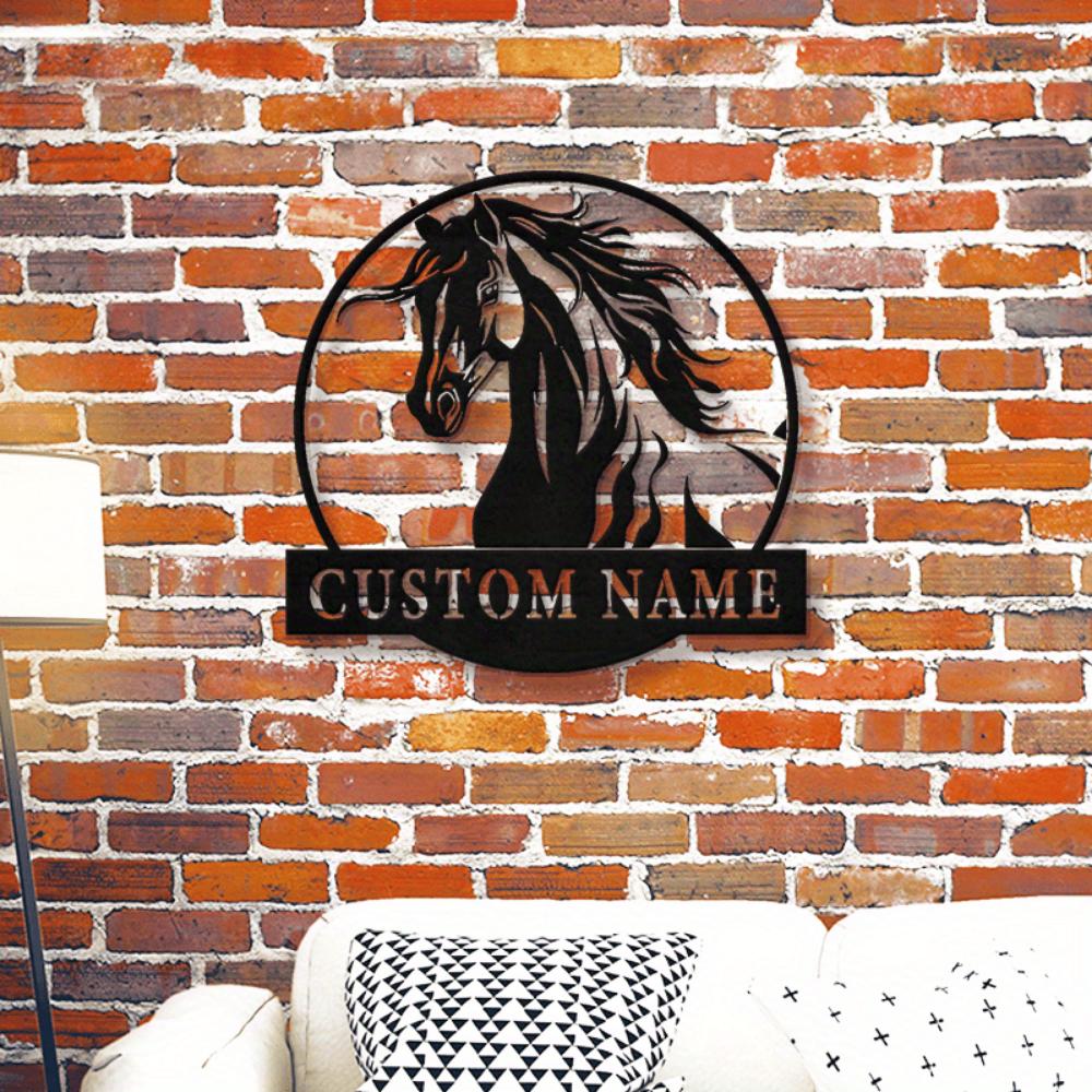 Exquisite Hand Crafted Metal Horse Wall Art Personalized Welcome Sign Housewarming Gift