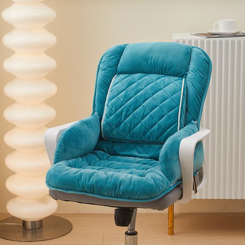 45x50x50cm Seat Electric Heating Warm Pad Office Chair Heated Soft Cushion 3 Speed Adjustable Thermostatic Backrest Non-Slip Mat