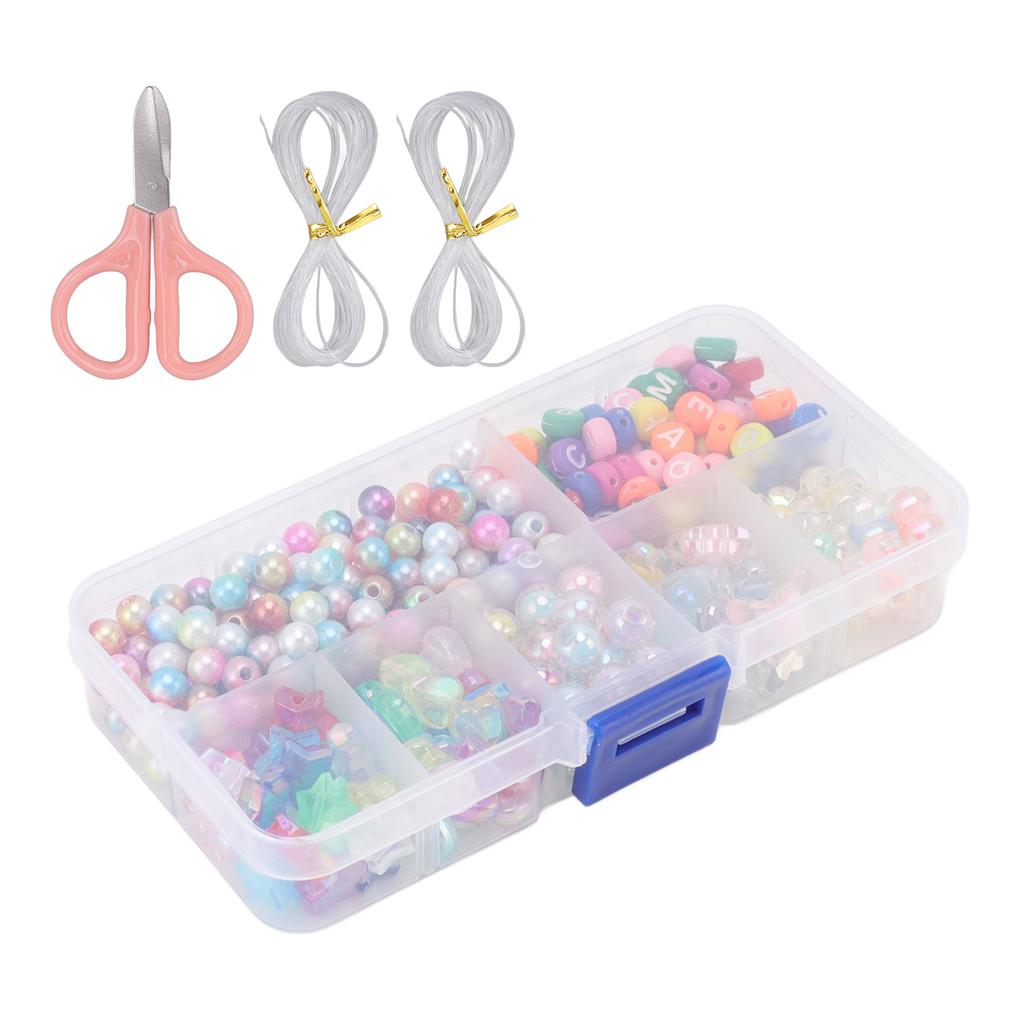Perlen-Set Pädagogisch Interessant Harzmaterial Wunderschön Gefärbt Verschiedene Formen Perlen Bastelzubehör für DIY