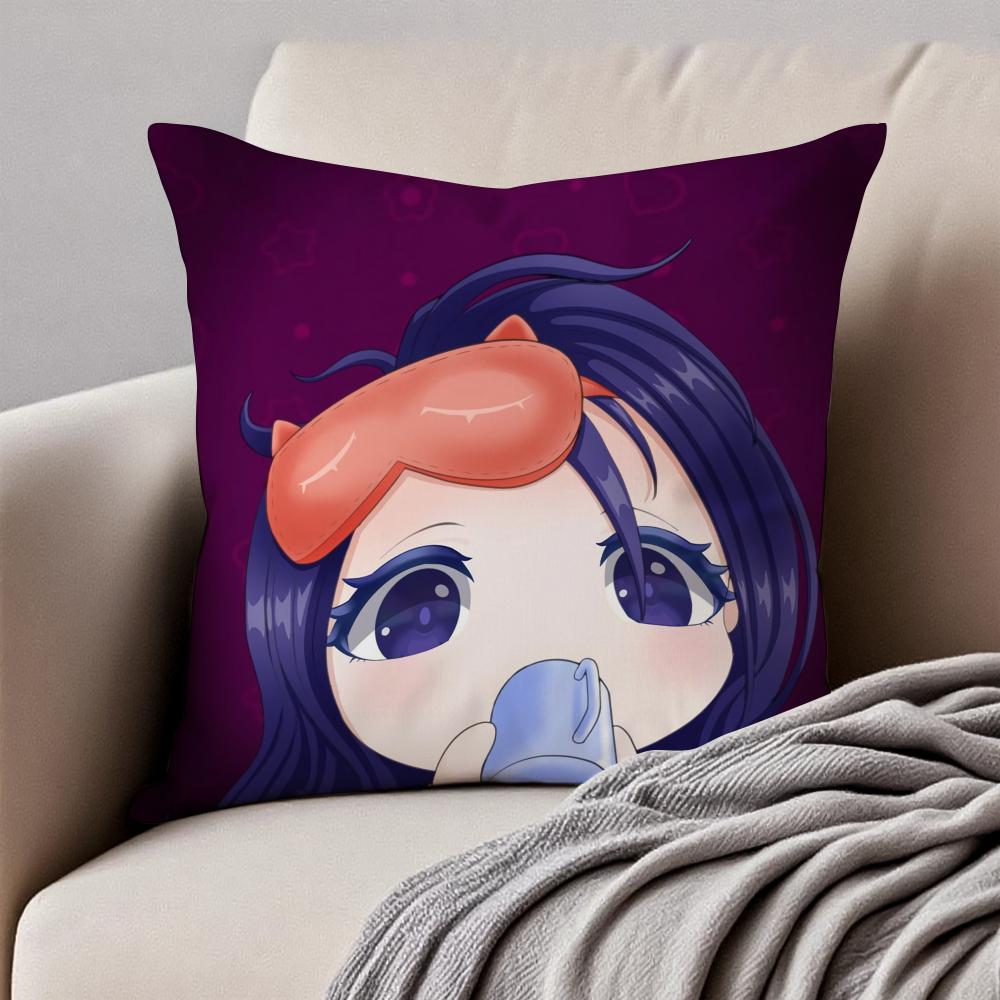 Cute Japanese Game MMiSide Cushion Cover Pillowcase Antidustmite Invisible Zipper Short Plush Sofa Cushion