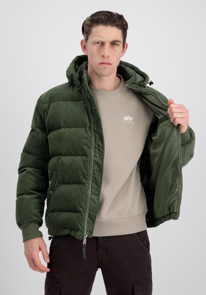 Winter Jacket Alpha Industries Puffer Cord (138118) Sage-green