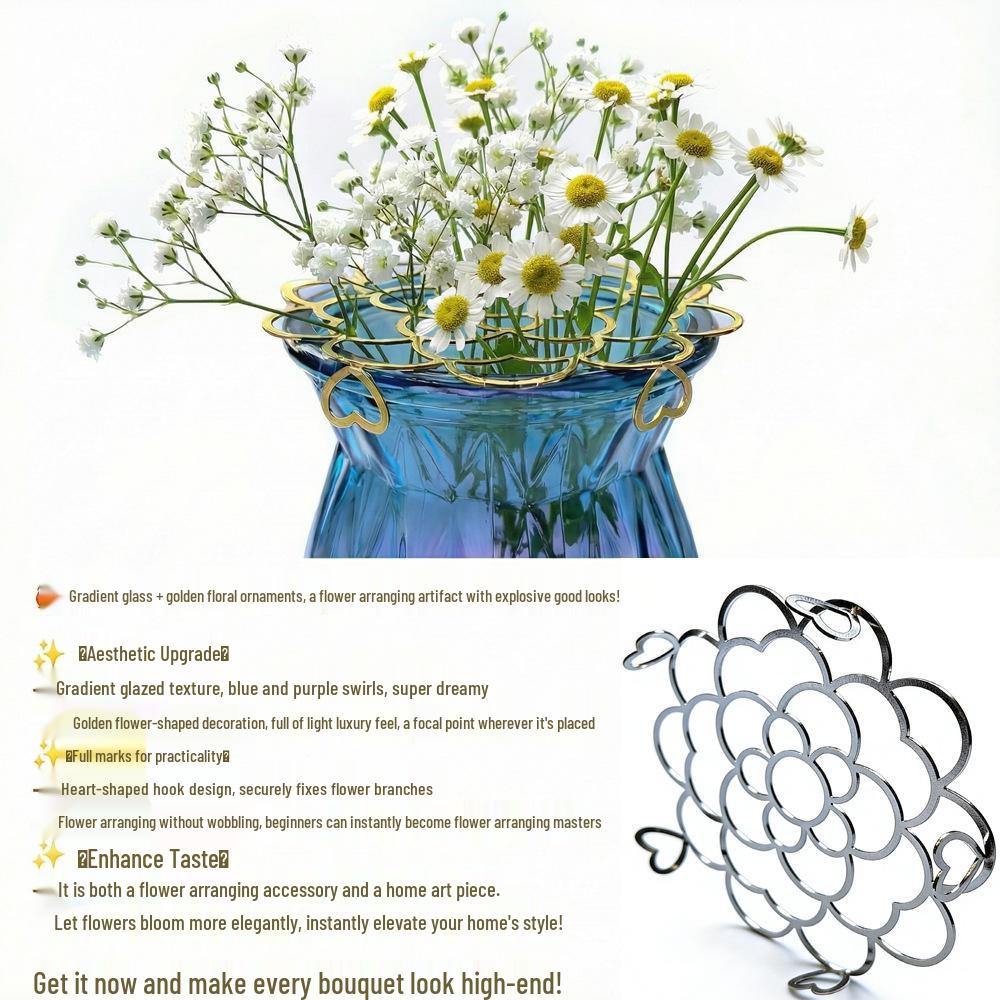 Foldable Metal Laser-Cut Floral Arrangement Grid – Trending Flower Arranging Aid