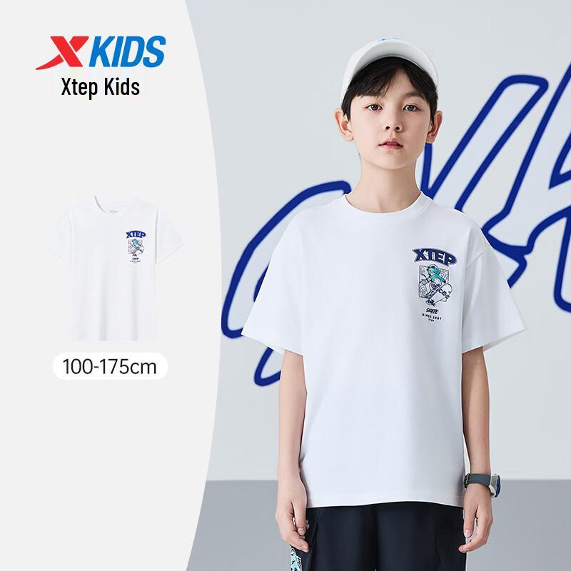 Xtep Youth Skateboard Cartoon Print T-Shirt 130