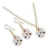 Women Necklace Earring Gold Christmas Snowflake Pendant Girl Chain Collar Ear Studs Party Wedding Jewellery Set Love Gift Comfortable and Environmenta
