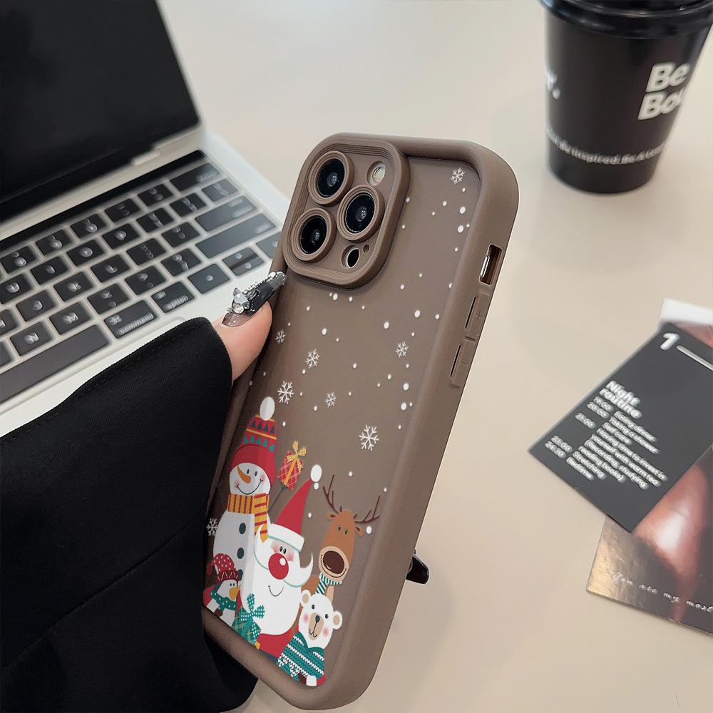 Weihnachts-Handyhülle für iPhone 11 13 12 14 15 16 Pro Max XR XS Samsung A15 A55 A05 Redmi 12 13C OPPO A16 A18 Reno 11 Vivo Y17S Y12 Infinix Note 40