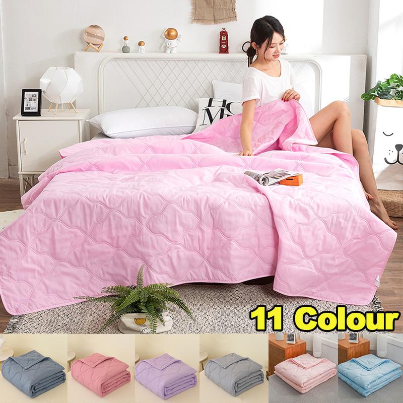 Summer Air-conditioning Comforter Washed Cotton Quilt Printed Quilt Soft Breathable Thin Print Bedspread Bed Cover Home Textiles