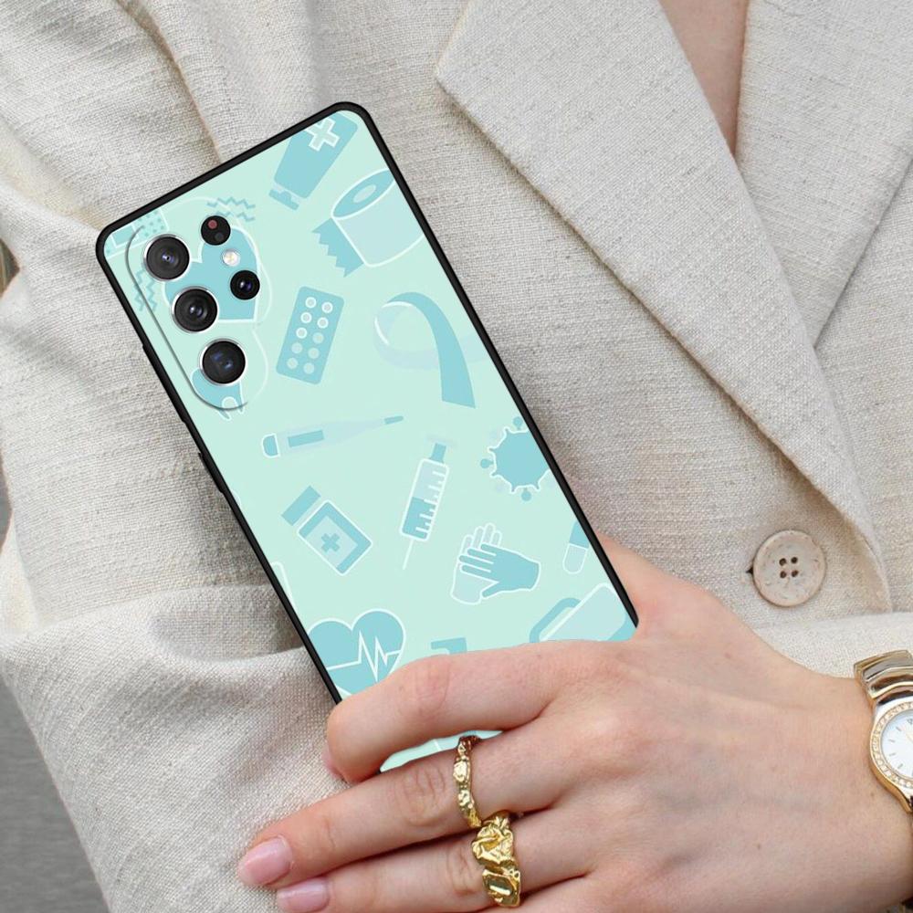 Cartoon Doctor Nurse Cell Phone Case for Samsung Galaxy S26 Ultra S25 S24 S23 S22 S21 S20 Note10 Cover