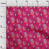oneOone Cotton Flex Magenta Fabric Circus Diy Clothing Quilting Fabric Print Fabric By Yard 40 Inch