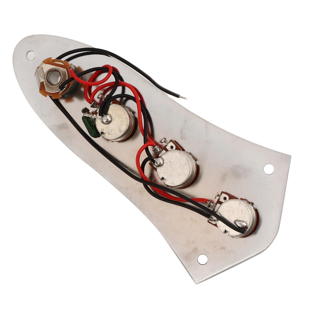 E-Gitarren Kontrollplatte Schalter Verkabelt Zinklegierung mit gerändeltem Knopf für Jazz Bass