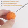 100 Pieces Needle Felting Kit, Wool Felting Needles Tool, Essential Tools for Beginner To Expert 3 Sizes 3.58/3.38/3.07 Inch