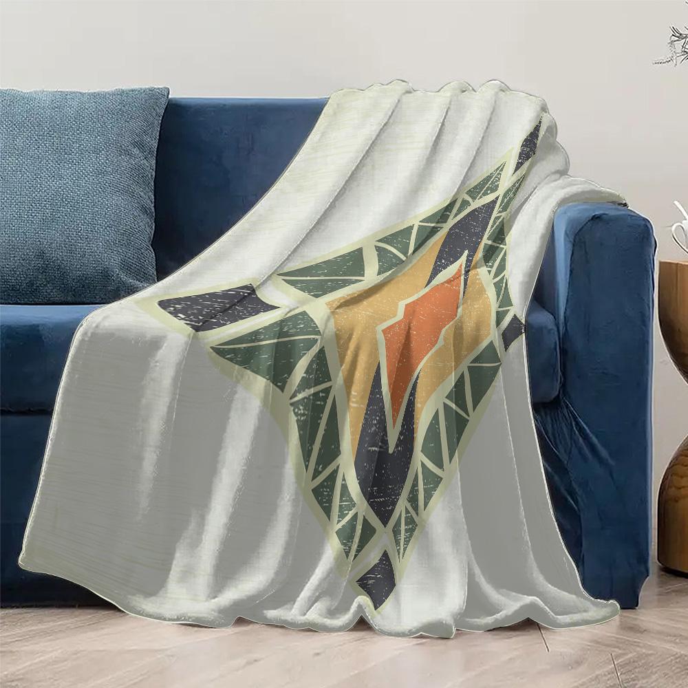 Vintage Ethnic Geometric Kilim Tribal Distressed Woven Throw Blanket Bedspread Sofa Cover