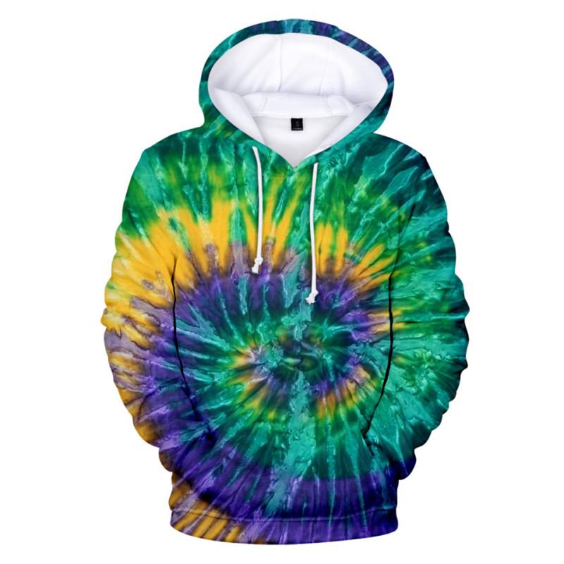 

Tie Dye Textures 3D Hoodies Tops Pullover Women Autumn Long Sleeve Colorful Psychedelic Hoodie Hoodies Hoodies Hip Hop Jacket Coat