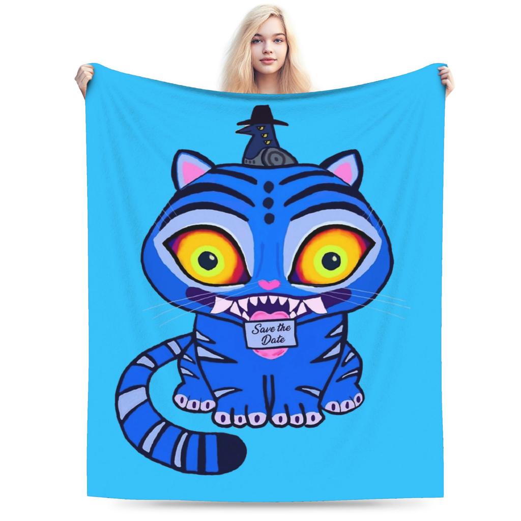 Jinu Huntrix Saja Boys K-Pop Demon Hunters Blanket Autumn Soft Throw Blanket for Girl Living Room Print Bedspread Sofa Bed Cover