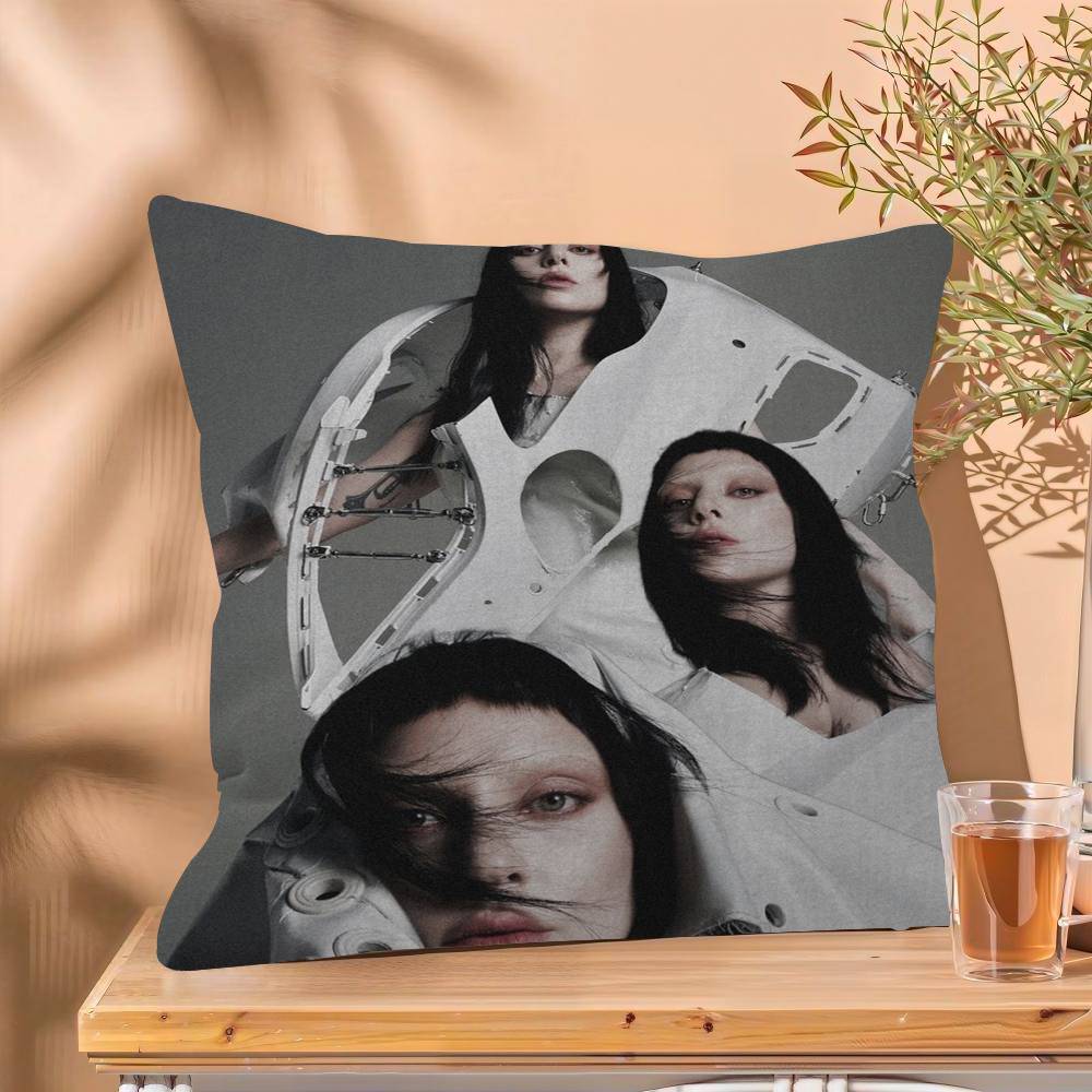 Singer L-Lady Gaga Mayhem Cushion Cover Pillowcase Upholstery Sofa Throw Pillow Home Decor Pillowcas