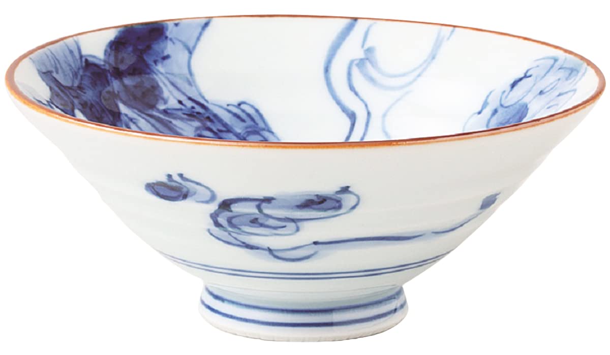 

Hamato Hasami Ware Koshogama Dragon Mini Rice Bowl 2-12 White
