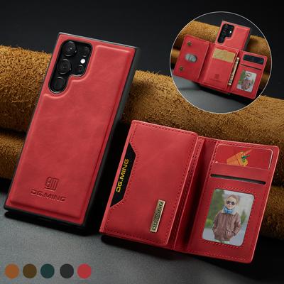 Magnetfunktion Leder Handytasche Hülle für Samsung Galaxy S22 Ultra S22ultra 5g S21 Fe S20 Plus Kartenhalter Schutzhüllen