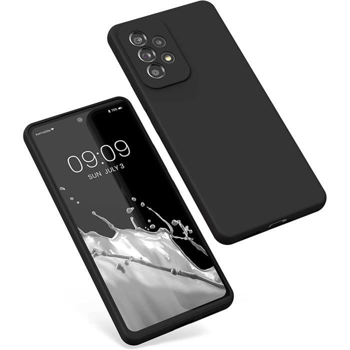 Silicone Case - for Samsung - A53 5G - Black - Reinforced Protection - 2 Tempered Glasses