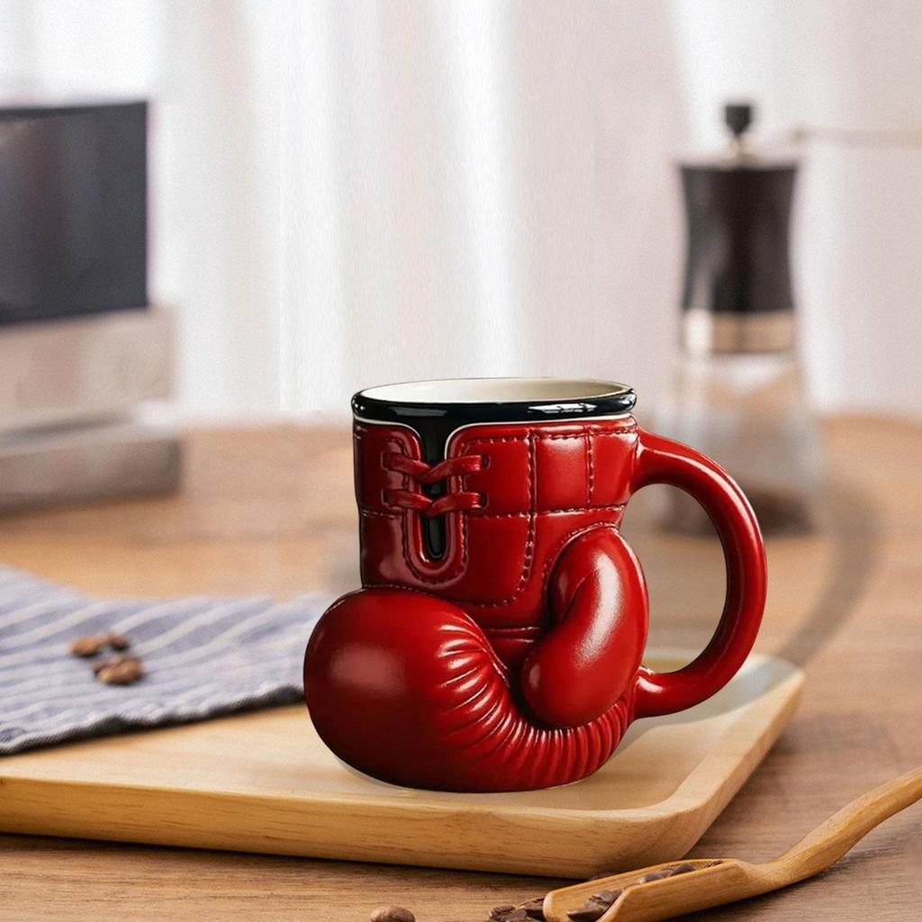 Hrníček ve tvaru boxerské rukavice Porcelánový na čaj Ručně vyráběný Šálek 12 oz pro Bufet Narozeninový dárek Pro každodenní použití