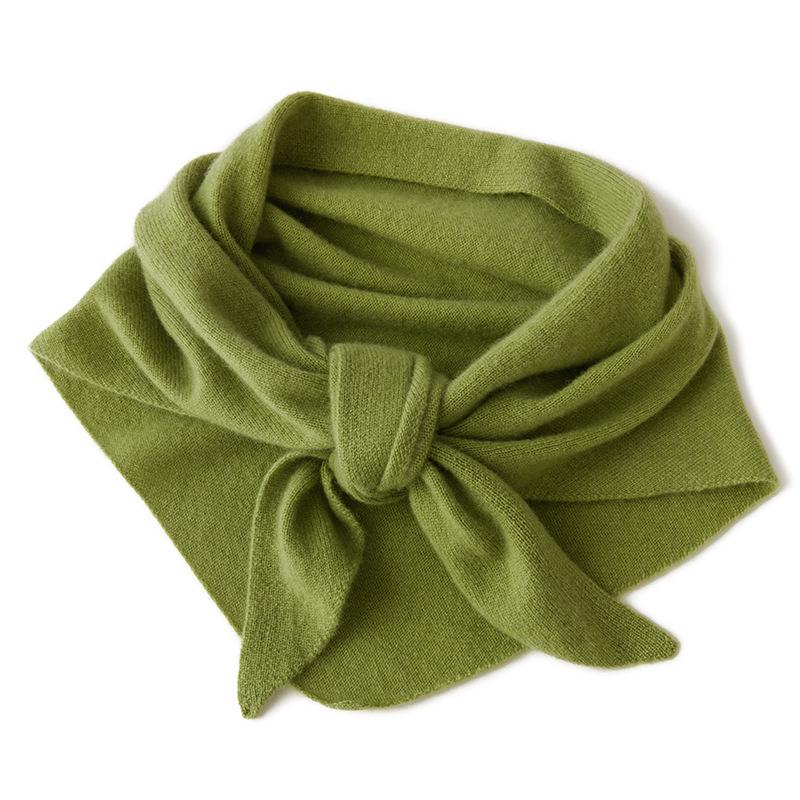Women's 100% Pure Goat Cashmere Triangle Scarf - Autumn/Winter Knitted Warm Shawl