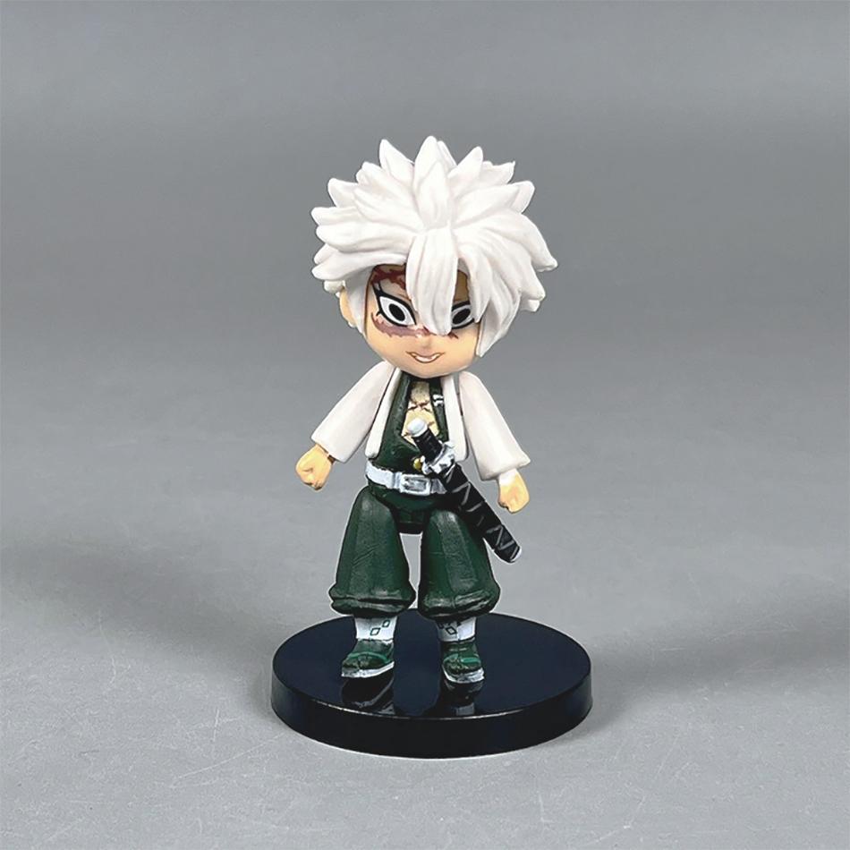 Kawaii Demon Slayer Character Statues PVC Kimetsu No Yaiba Figures Anime Rengoku Shinobu Mitsuri Giyuu Figurines Home Decoration