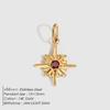 eManco Vintage Stainless Steel Star Shiny Colorful Rhinestone Charms Making Women DIY Necklace Bracelet Factory Direct