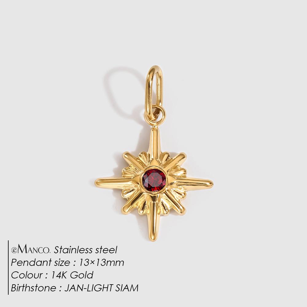 eManco Vintage Stainless Steel Star Shiny Colorful Rhinestone Charms Making Women DIY Necklace Bracelet Factory Direct