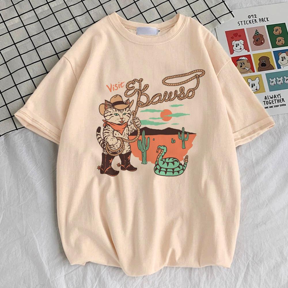 Funny Cat t shirt teen 2000s Retro Punk Pastel hip hop anime tshirt aesthetic Graphic anime harajuku korean clothes hip hop