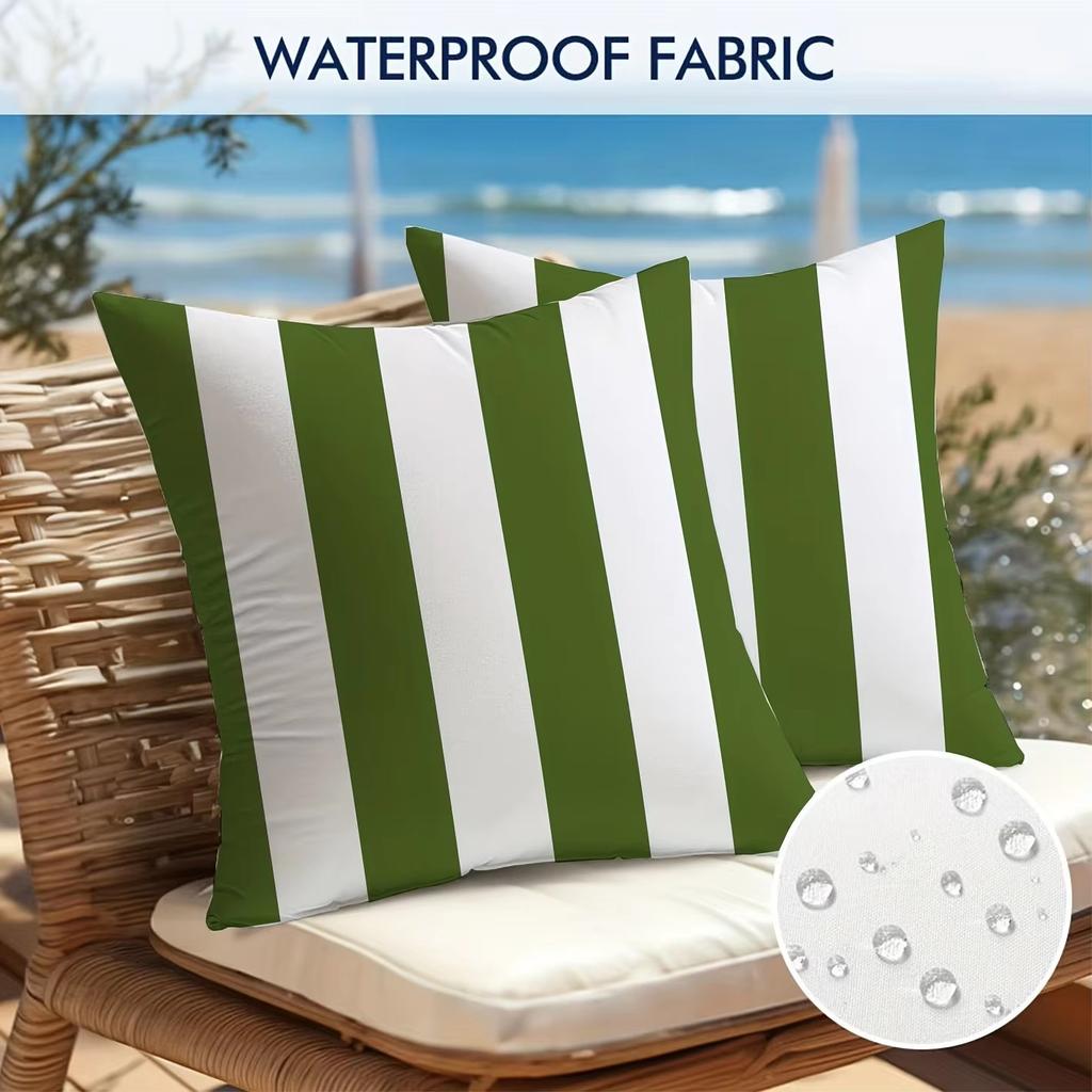 Waterdichte Golvende Breedte Stang Kussenhoes 30x50/45x45cm Eiland Vakantie Levensstijl Buiten Tuinstoel Kussenhoes Woondecoratie