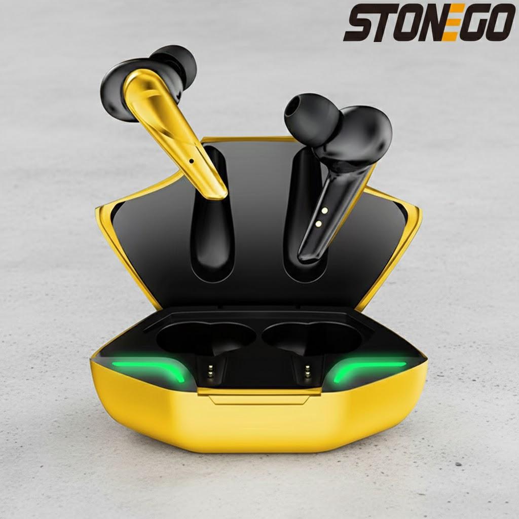 

Bluetooth 5 0 Gaming Wireless Headphones E Sports Music Earbuds Dual Mode Headset Waterproof Noise Reduction жовтий