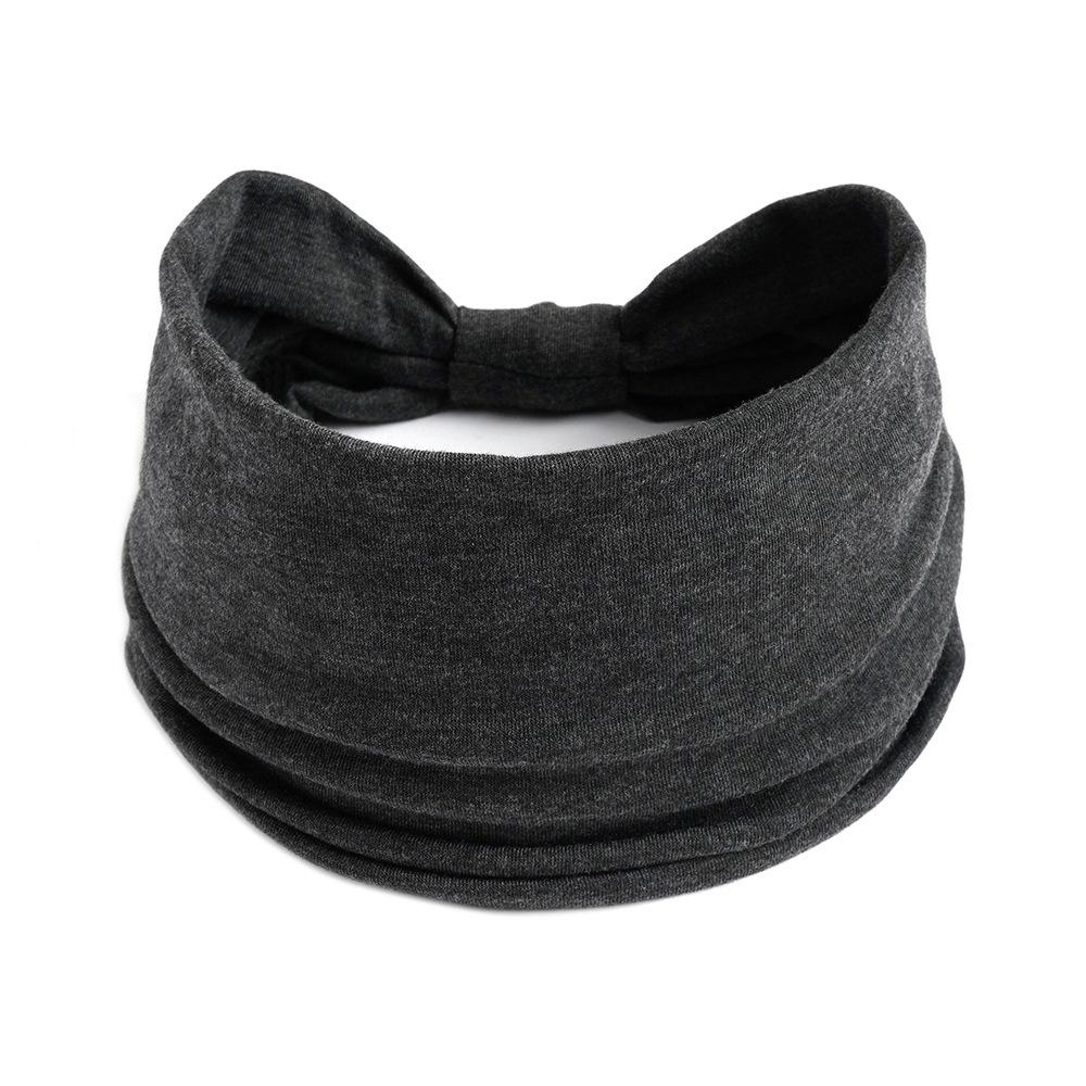 Women's Solid Color Elastic Yoga Headband - Wide, Sweat-Absorbing Sport Macaron Design