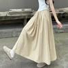 Summer Women Fashion Colorful Long Skirts Girls Versatile Comfortable Elastic Dress Concise Leisure Vacation Skirt
