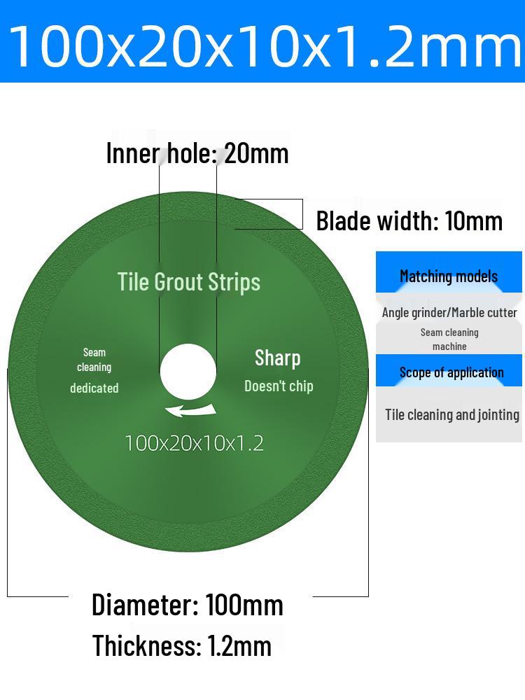 Ultradünne Diamant-Winkelschleifer: Fugenfüller, Schneidewerkzeug und Fliesenreinigungswerkzeug
