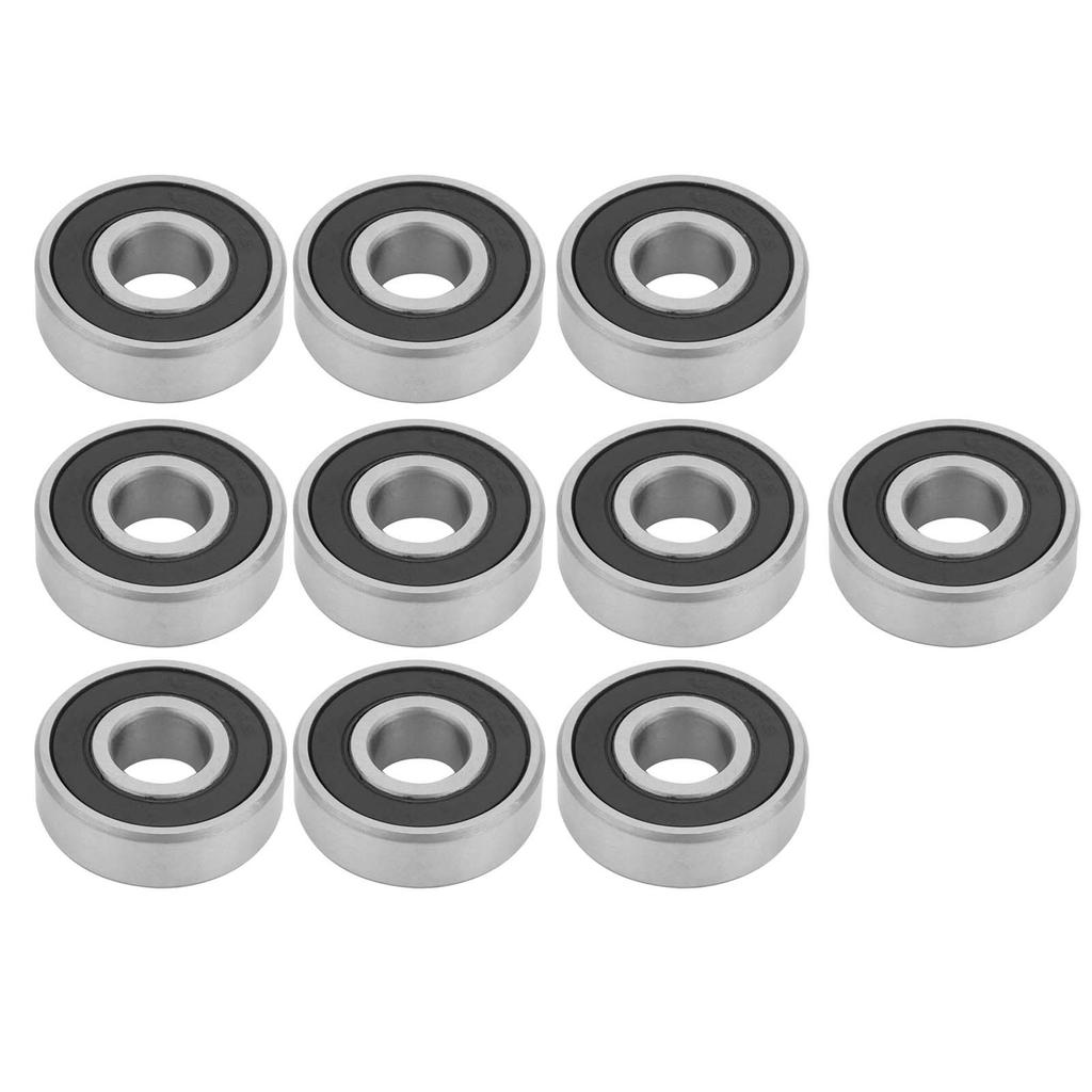 10Pcs 6201‑RS Bearing Steel Deep Groove Ball Bearing 12mm