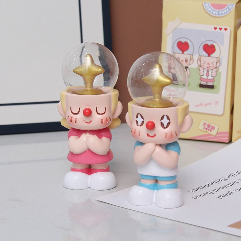 Resin Couple Model Figure Toys Emotional Stability Romantic Brain Couple Ornament  Birthday Gift
