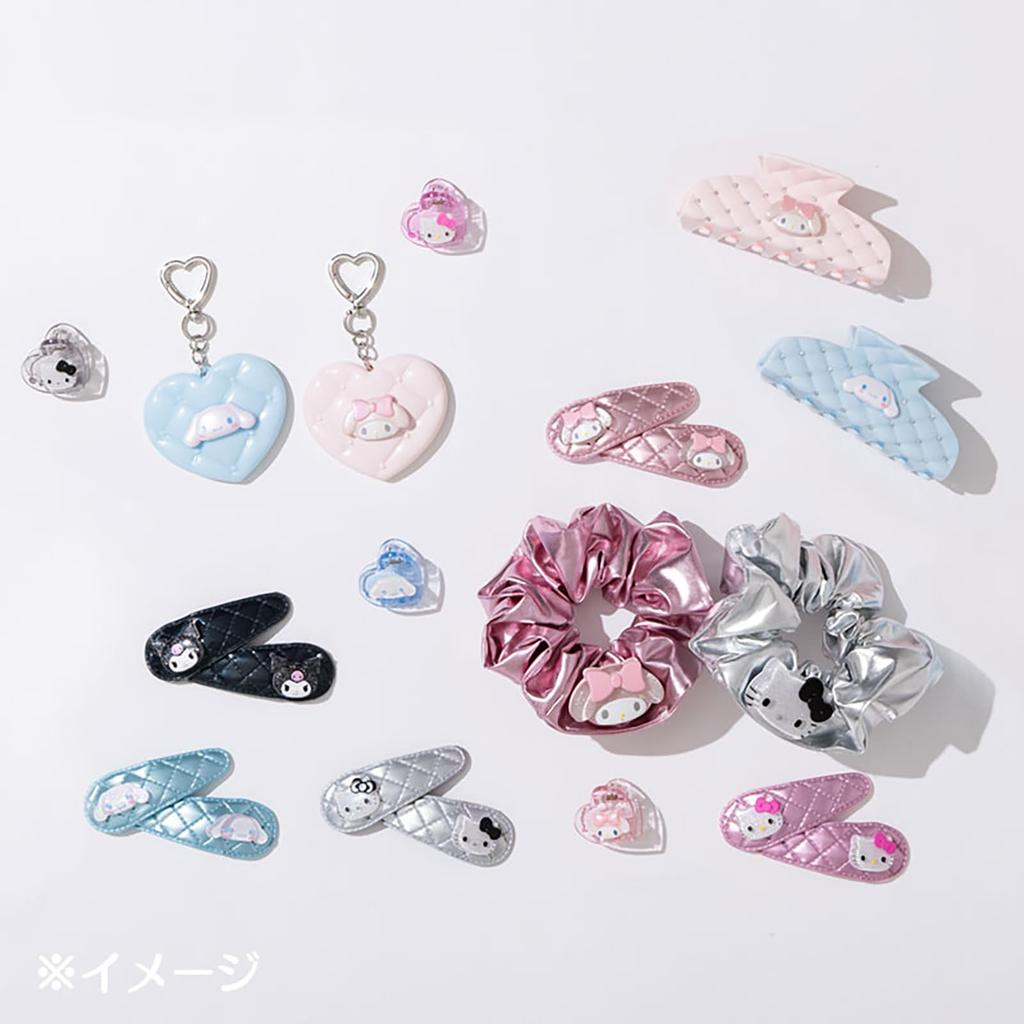 Sanrio Mini Hair Set of Hello Silver ABS Ages 3 and 159034 Clips, 4, Kitty, Resin, Up,