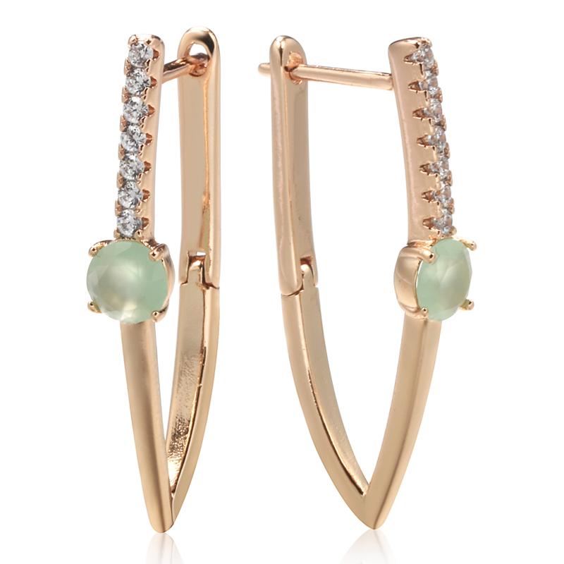 

Женские винтажные серьги Kinel V-образной формы из розового золота розового золота