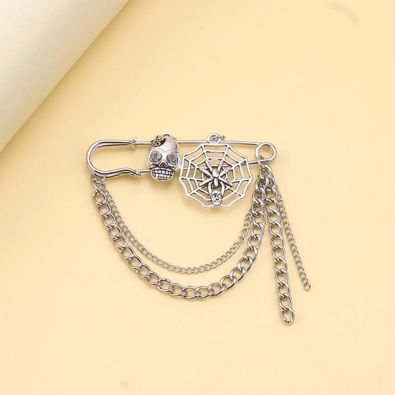 Modern Chain Lapel Pin Ornament Statement Style Badge Chain Pendant Brooches
